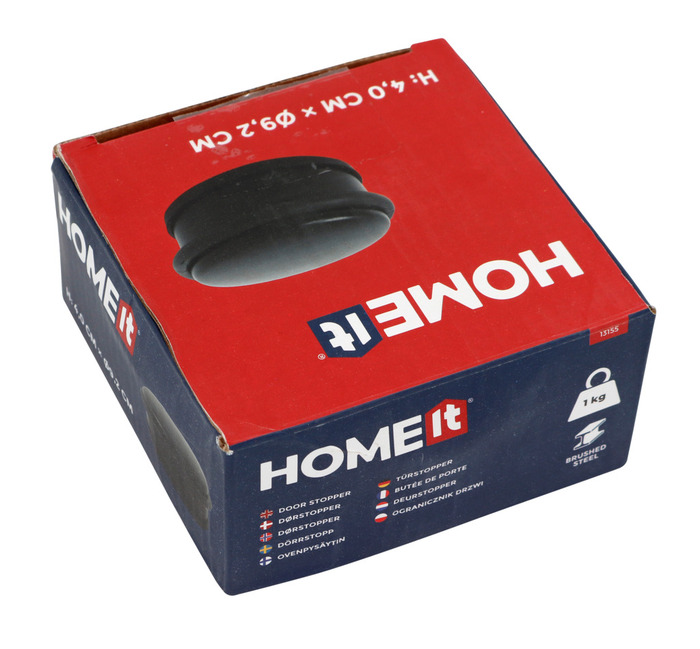 Dørstopper matt svart Ø92 mm